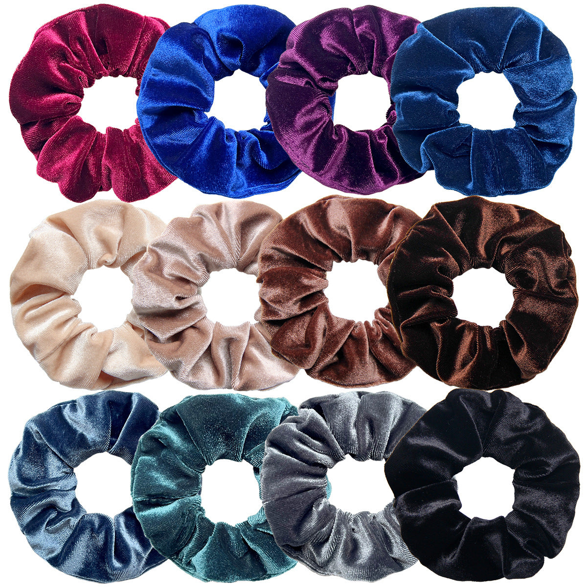 Scrunchies made of Korean velvet in multiple colors